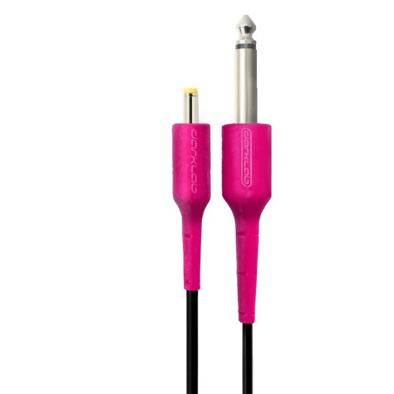 Darklab Mini DC Kabel geradeaus Silikon etwa 180 cm lang mit pinkfarbenen Anschlüssen