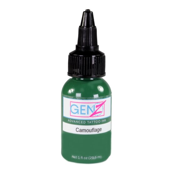 Bottle of Tattoo Color Intenze Gen-Z Camouflage 1oz - buy at Tattoo Goods1200x1200 jpeg