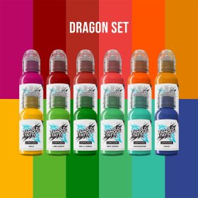 World Famous Limitless Tattoo Farbe - Dragon Set 12 x...
