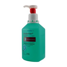 desderman hand disinfection in the 500ml bottle with the...