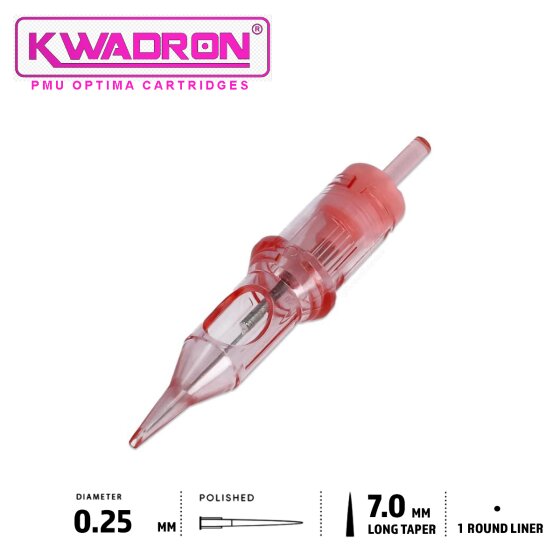 Kwadron PMU Optima Needle Cartridges 25/1er Round Liner - Long Taper 1200x1200 jpeg