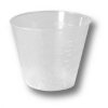 100 Plastic cups - Smoky white (1 oz)
