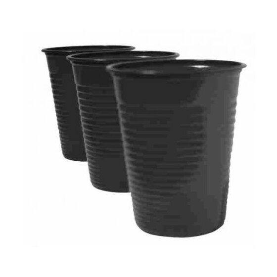 100 Plastic cups - Black (6 oz)