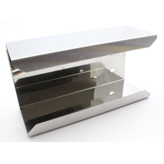 Glove box holder metal - brushed stainless steel
