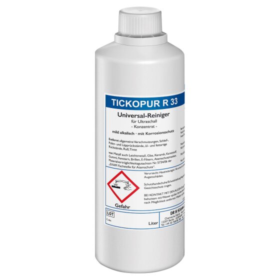 Tickopur R33 Ultraschall Reinigungskonzentrat 1 Liter Flasche 1200x1200 jpeg