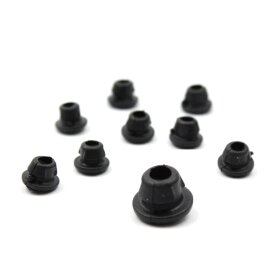 100 Rubber Nipples for a Snug Fit - black