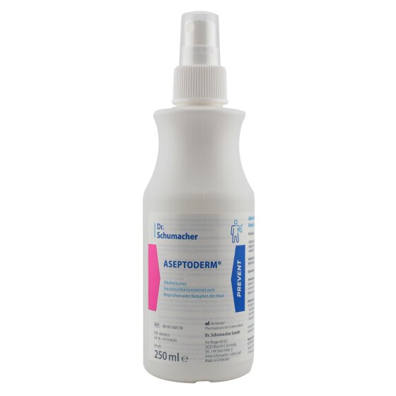Dr. Schumacher Aseptoderm pump bottle 250ml skin disinfectant spray
