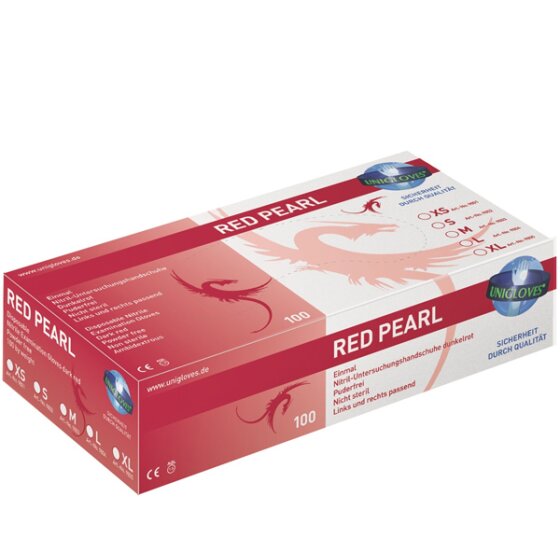 Nitril Gloves Red PEARL  XL