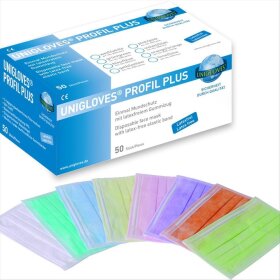 Unigloves Profil Plus OP-Mundschutz Blau