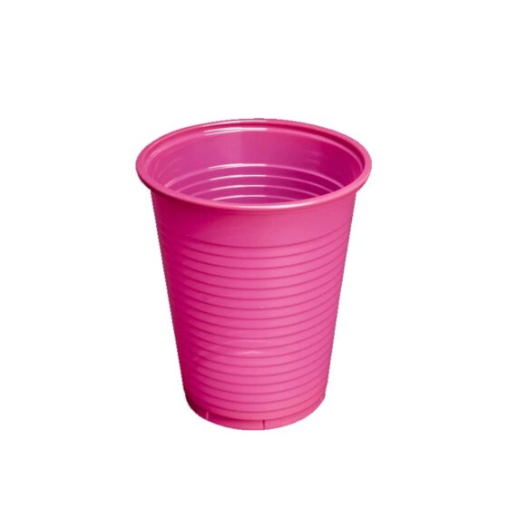 100 Plastikbecher - Pink (rosa) - (180 ml)