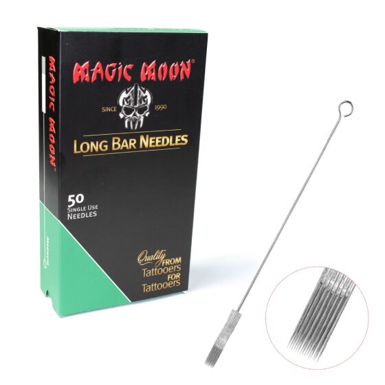 magic moon longbar needles magnum medium taper box and single needle